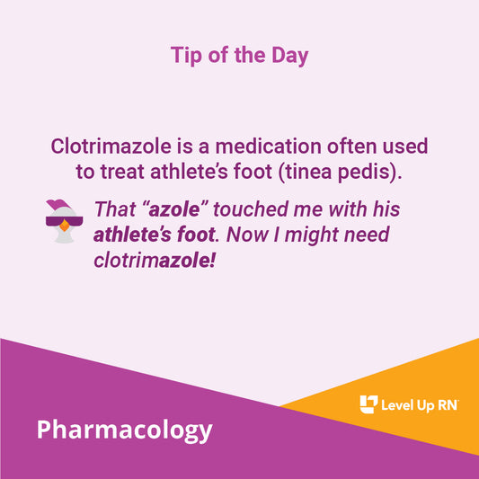 Clotrimazole is a medication often used to treat athlete's foot (tinea pedis).