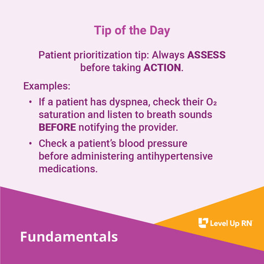 Assess before action - LevelUpRN