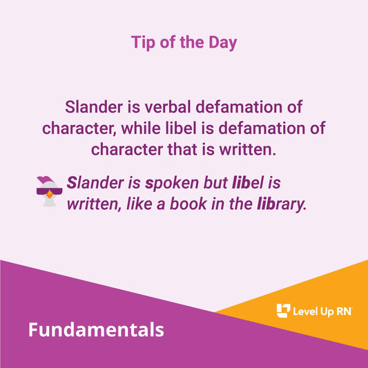 Slander is verbal defamation of character, while libel is defamation of character that is written.