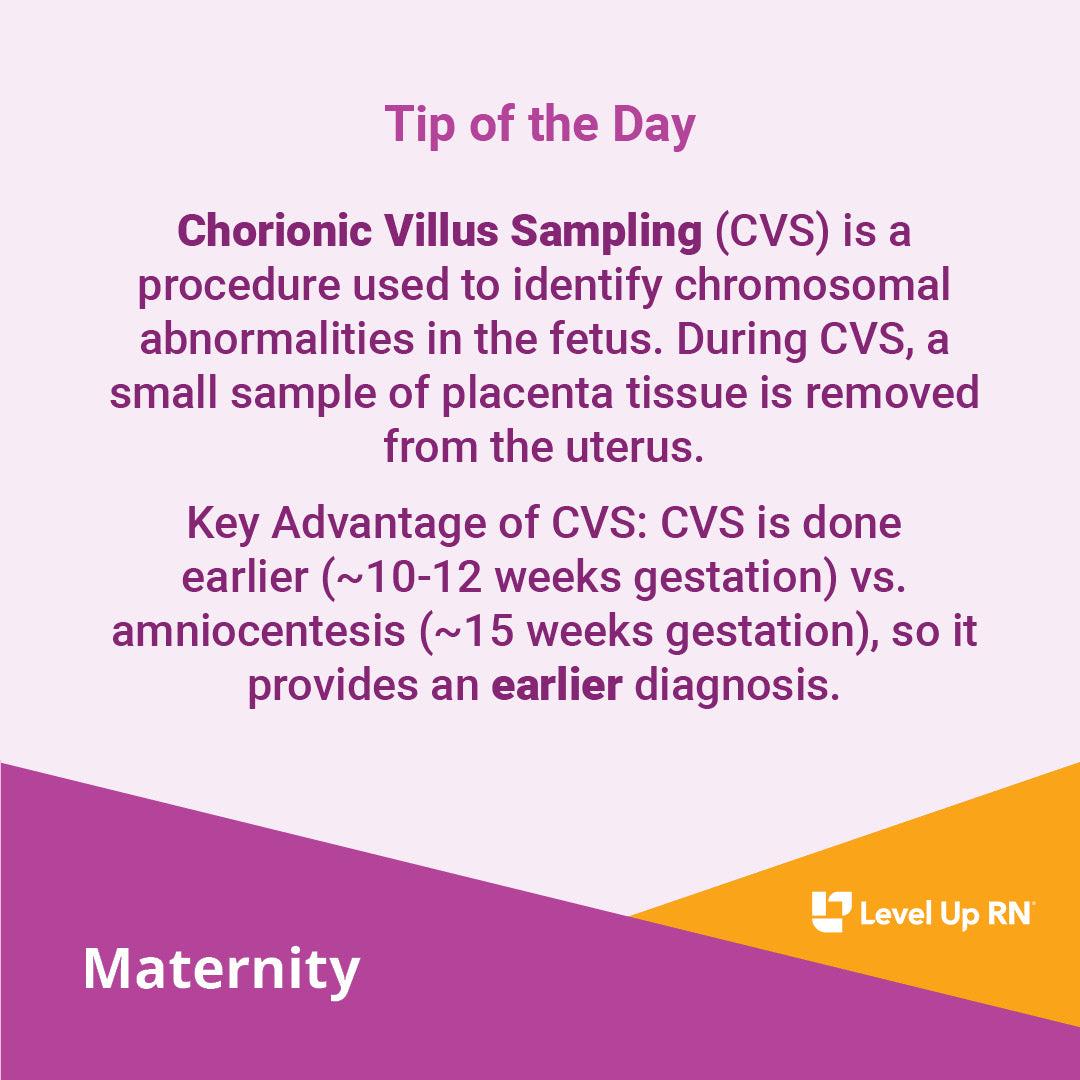 Chorionic Villus Sampling - LevelUpRN