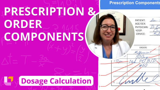 Dosage Calc, part 7: Prescription and Order Components