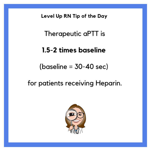 Therapeutic aPTT for patients receiving Heparin
