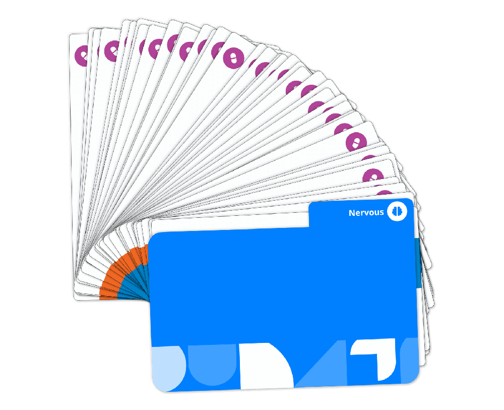 Nervous system Pharmacology flashcards with blue cover.