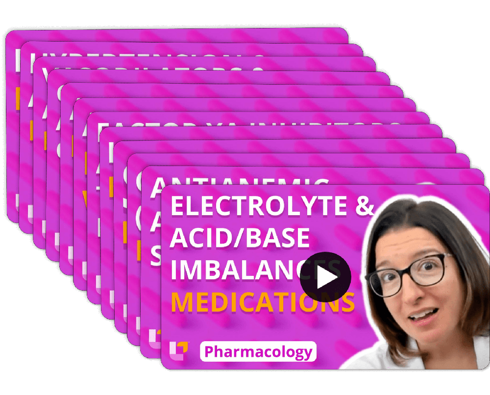 videos on electrolyte and acid/base imbalance medications with Cathy Parkes