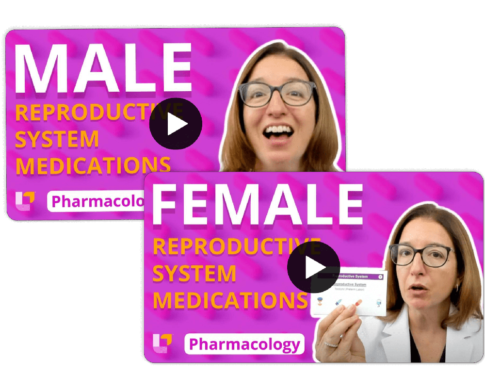 videos on male and female reproductive system medications with Cathy Parkes