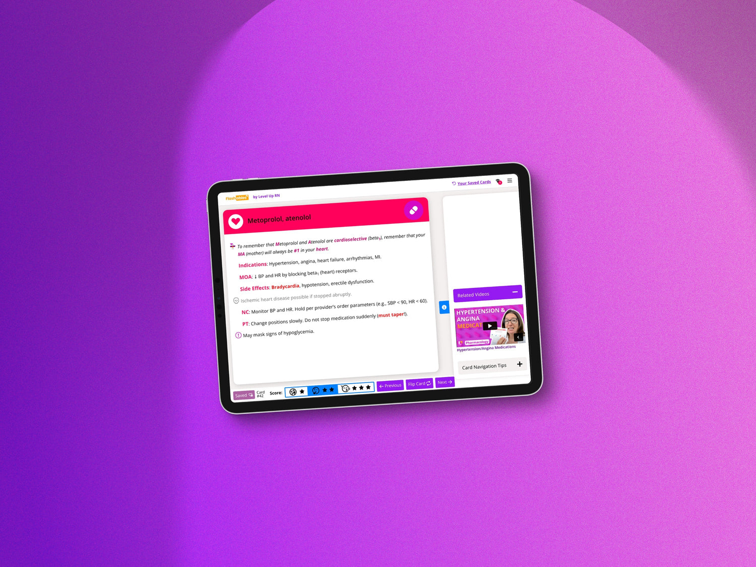 Video-guided flashcards