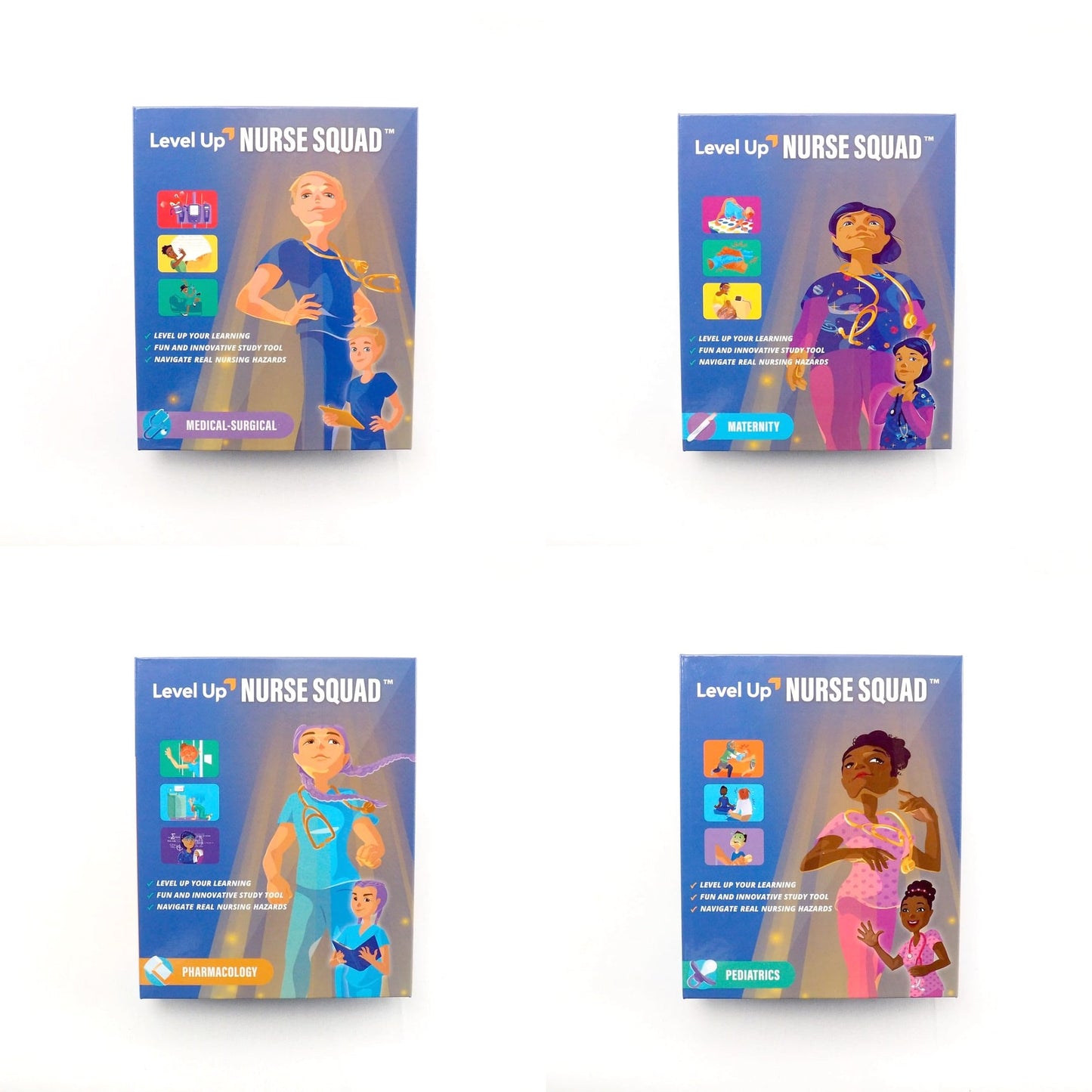 Level Up Nurse Squad - Fab Four - Card Game Bundle from Level Up RN: bundlecomposite