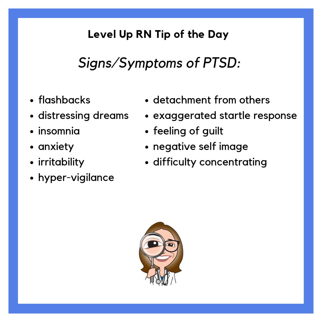 Signs/Symptoms of PTSD