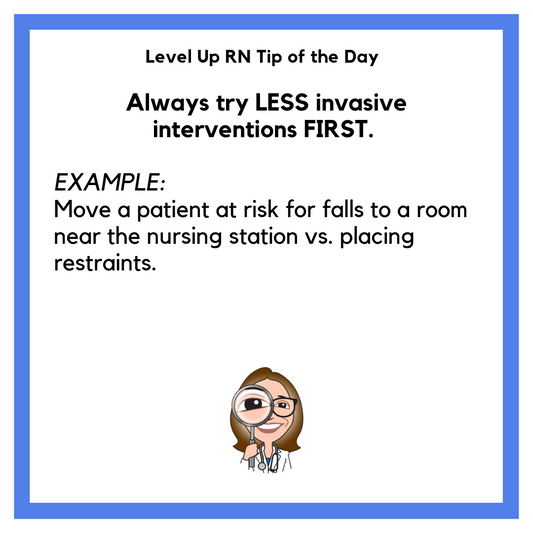 Try less invasive interventions first