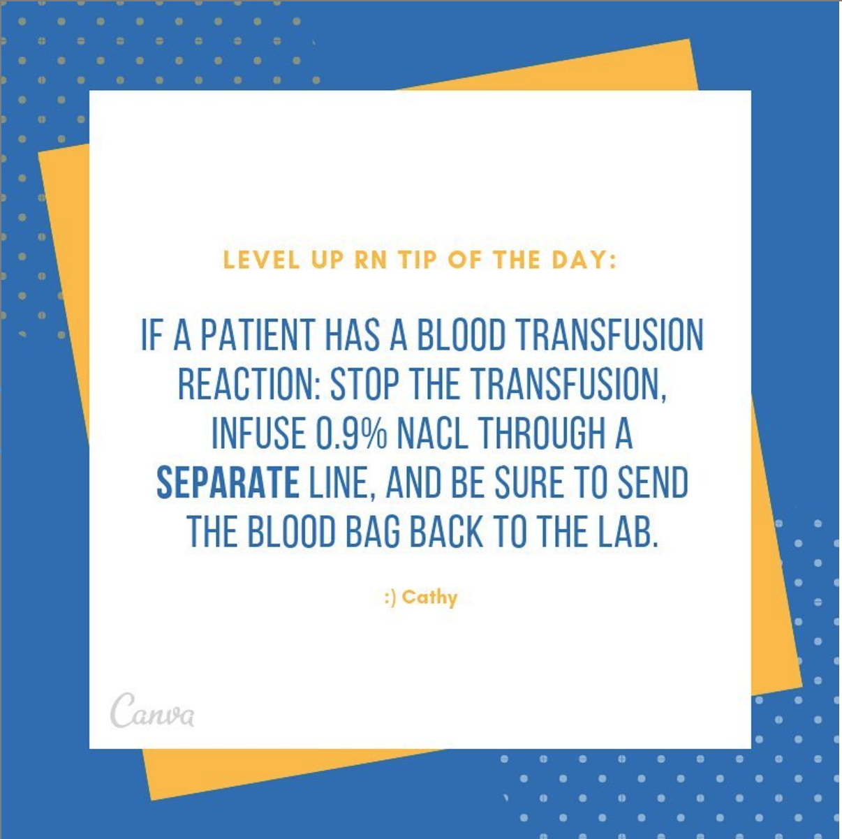 Blood transfusion reaction