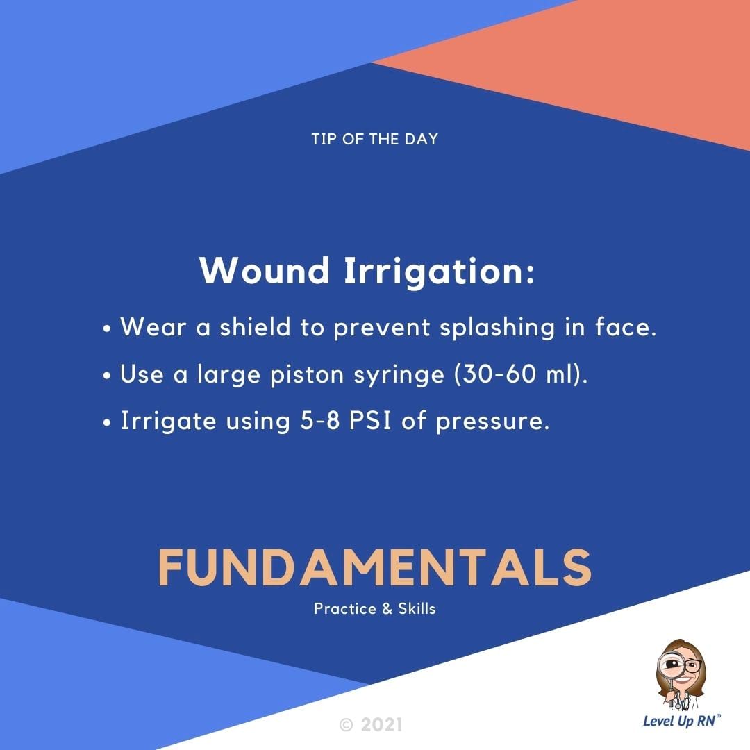 Wound irrigation points to remember