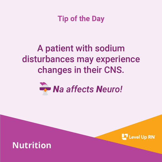 A patient with sodium disturbances may experience changes in their CNS.