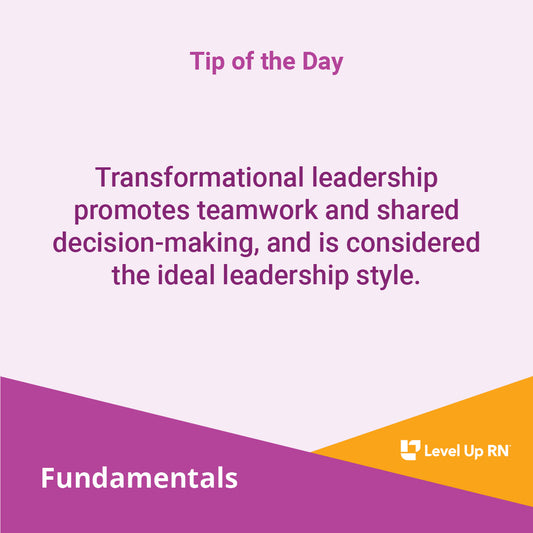 Transformational leadership promotes teamwork and shared decision-making, and is considered the ideal leadership style.