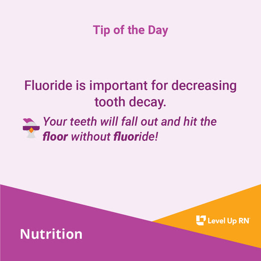 Fluoride is important for decreasing tooth decay. 
