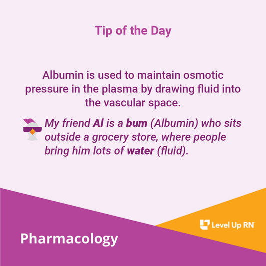 Albumin is used to maintain osmotic pressure in the plasma by drawing fluid into the vascular space.