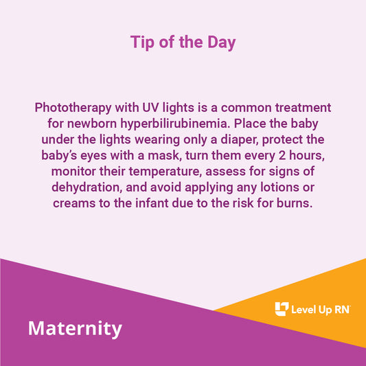 Phototherapy with UV lights is a common treatment for newborn hyperbilirubinemia.