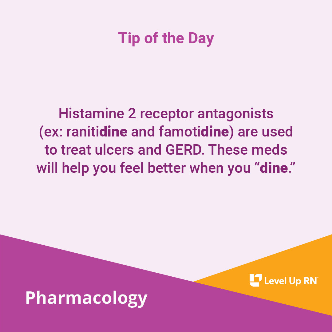 Histamine 2 Receptor Antagonists and DINE-ing - LevelUpRN