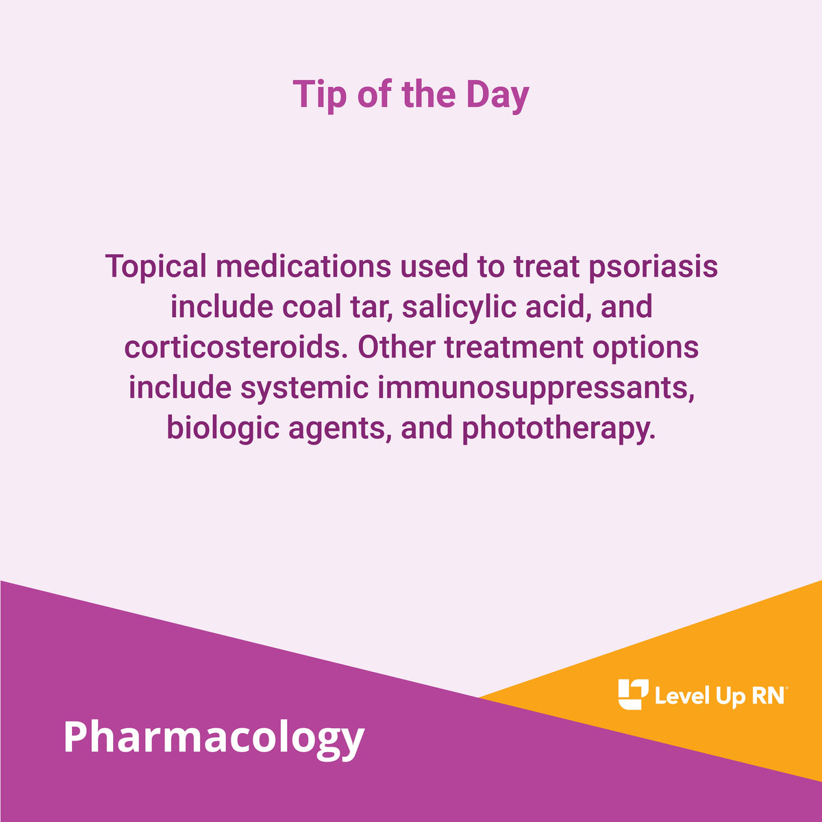 Topical medications used to treat psoriasis include coal tar, salicylic acid, and corticosteroids. Other treatment options exist, such as systemic immunosuppressants, biologic agents, and phototherapy.