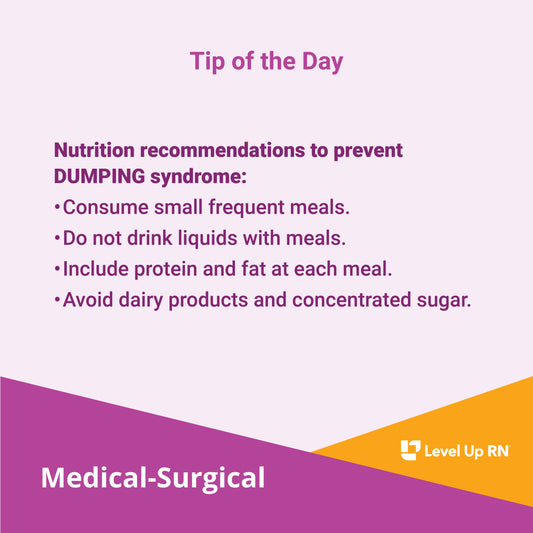 Dumping Syndrome Nutrition - LevelUpRN