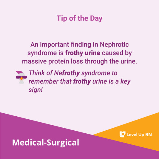 An important finding in Nephrotic syndrome is frothy urine caused by massive protein loss through the urine.