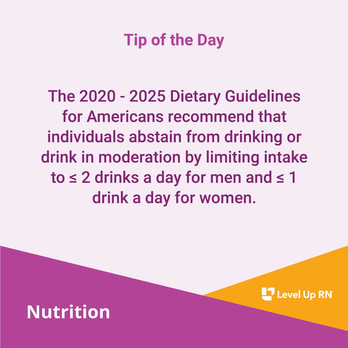 Dietary Guidelines on Alcohol Consumption - LevelUpRN