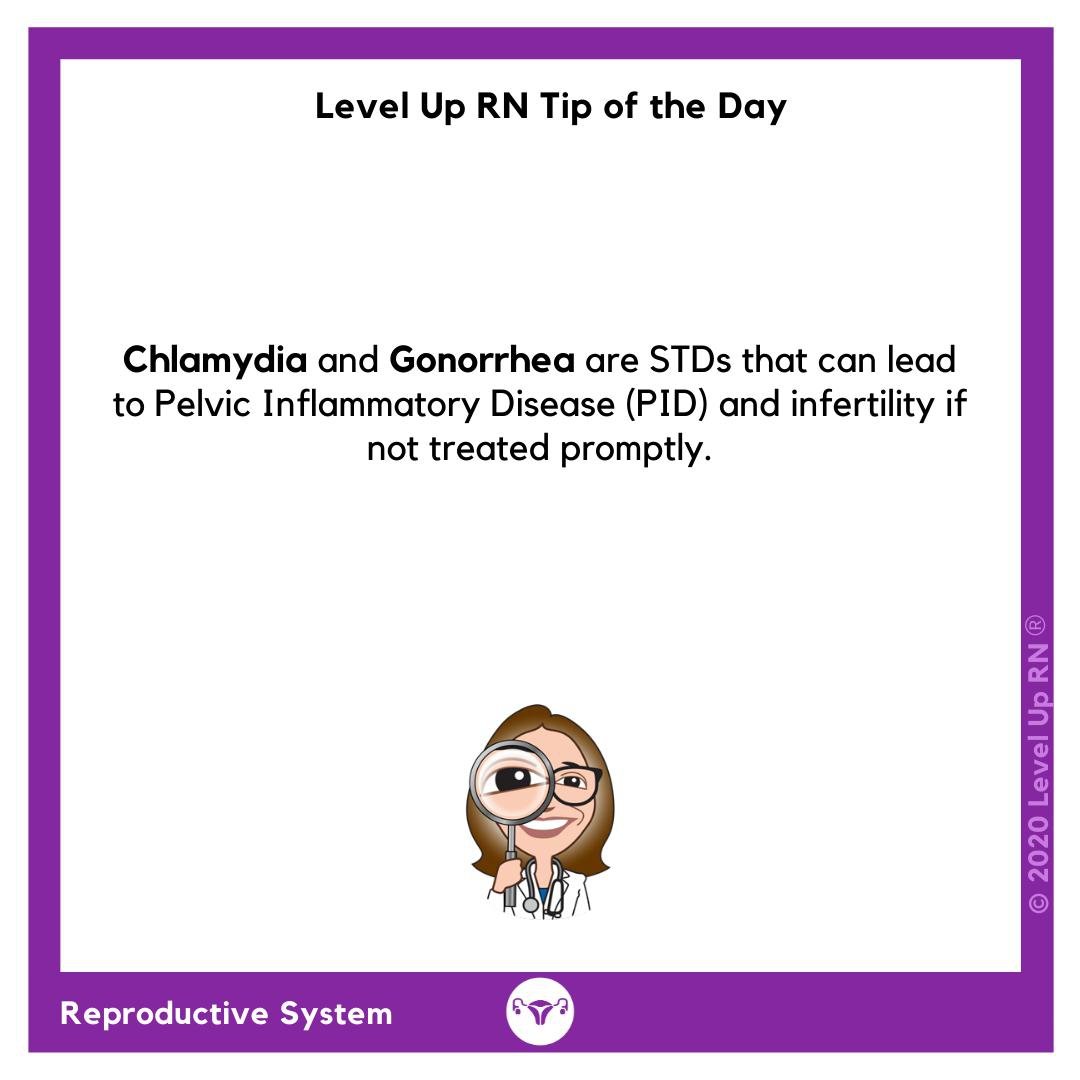 Chlamydia and Gonorrhea are STDs that can lead to Pelvic Inflammatory Disease (PID) and infertility if not treated promptly.