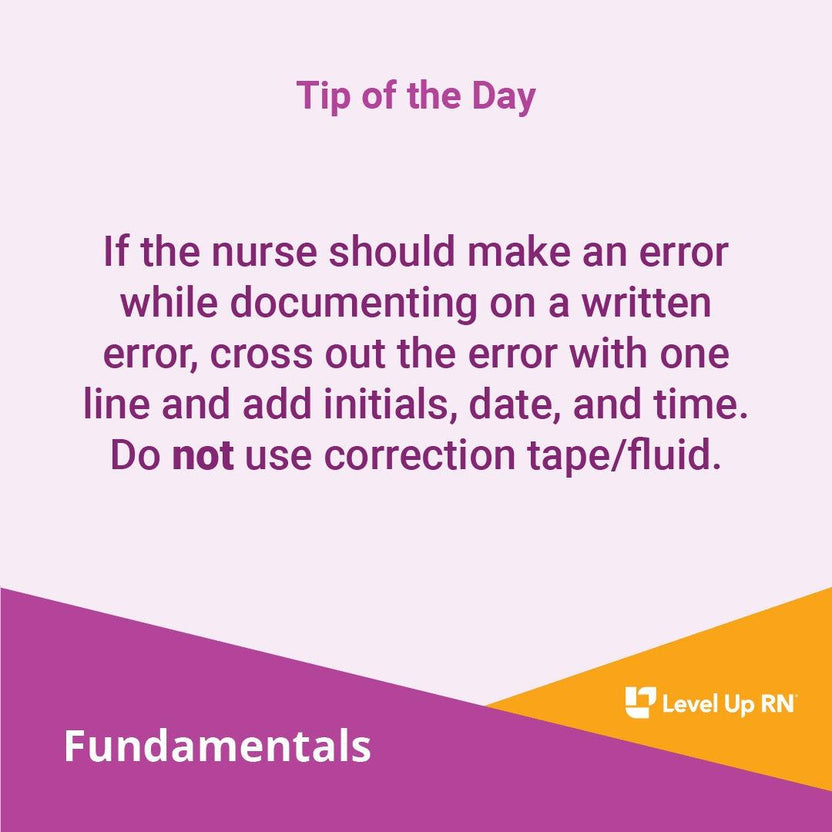 Corrections to Documentation – LevelUpRN