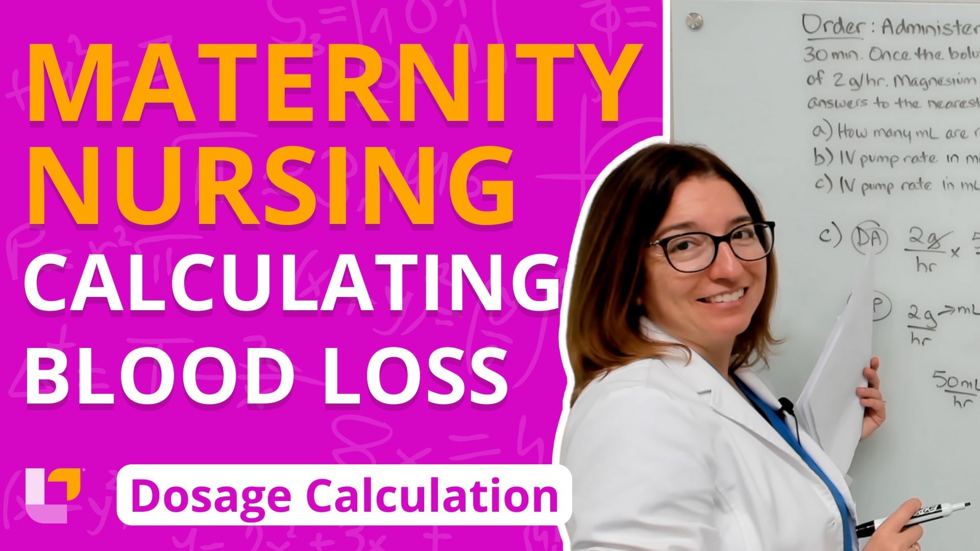 Calculating Blood Loss During Labor - Dosage Calculation Problems