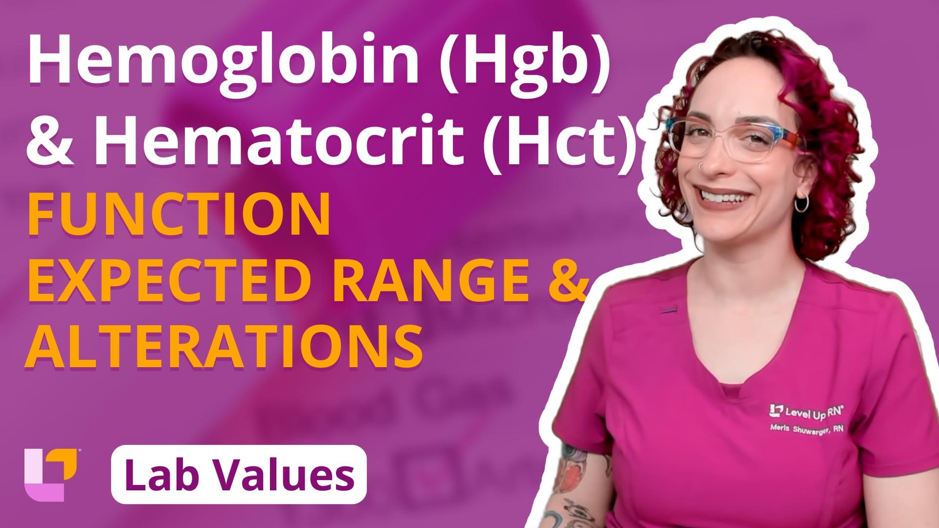 Hgb & Hct Levels | Nursing Labs for ATI, HESI or NCLEX – LevelUpRN