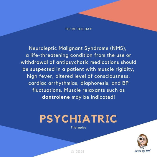 Neuroleptic Malignant Syndrome (NMS) is a life-threatening condition by the use or withdrawal of antipsychotic medications.
