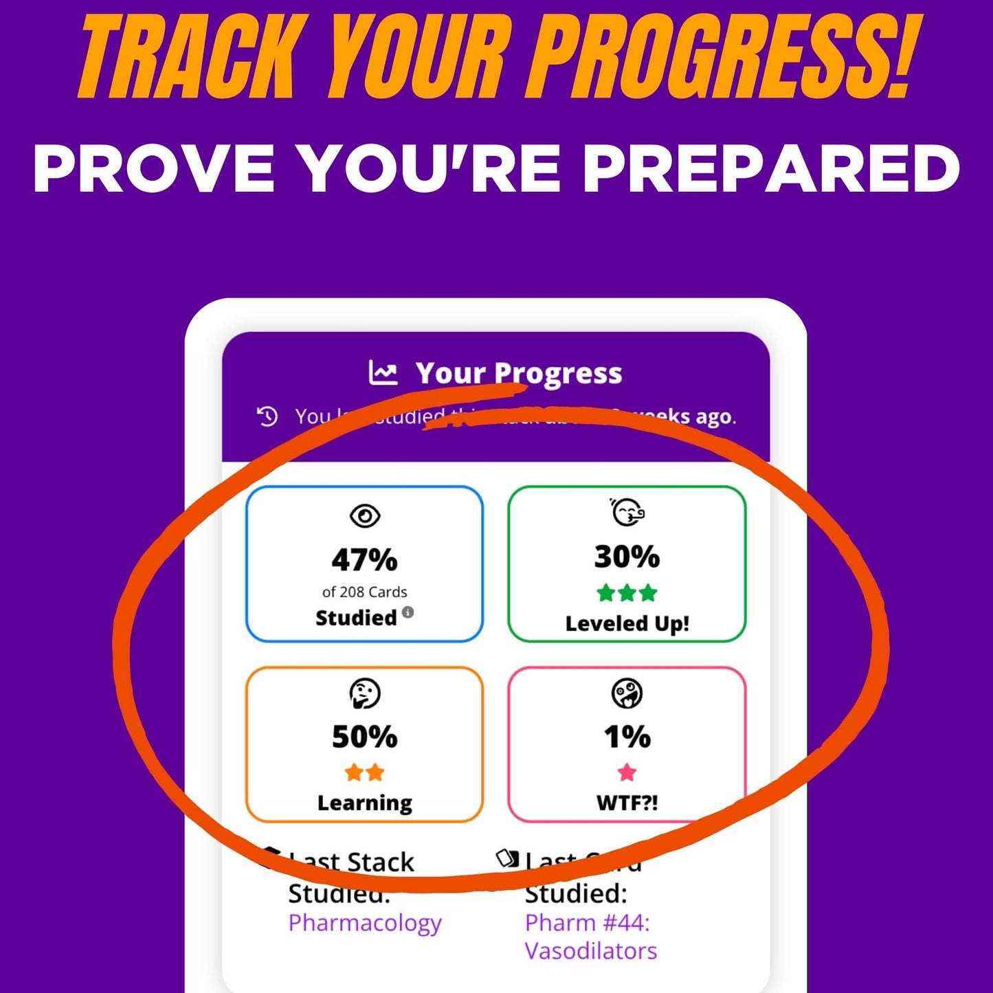 Track your progress! Prove you're prepared