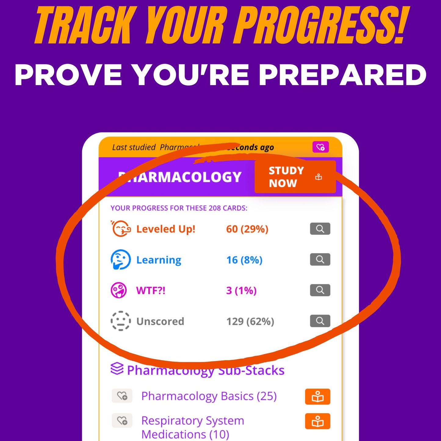 track your progress prove you're prepared