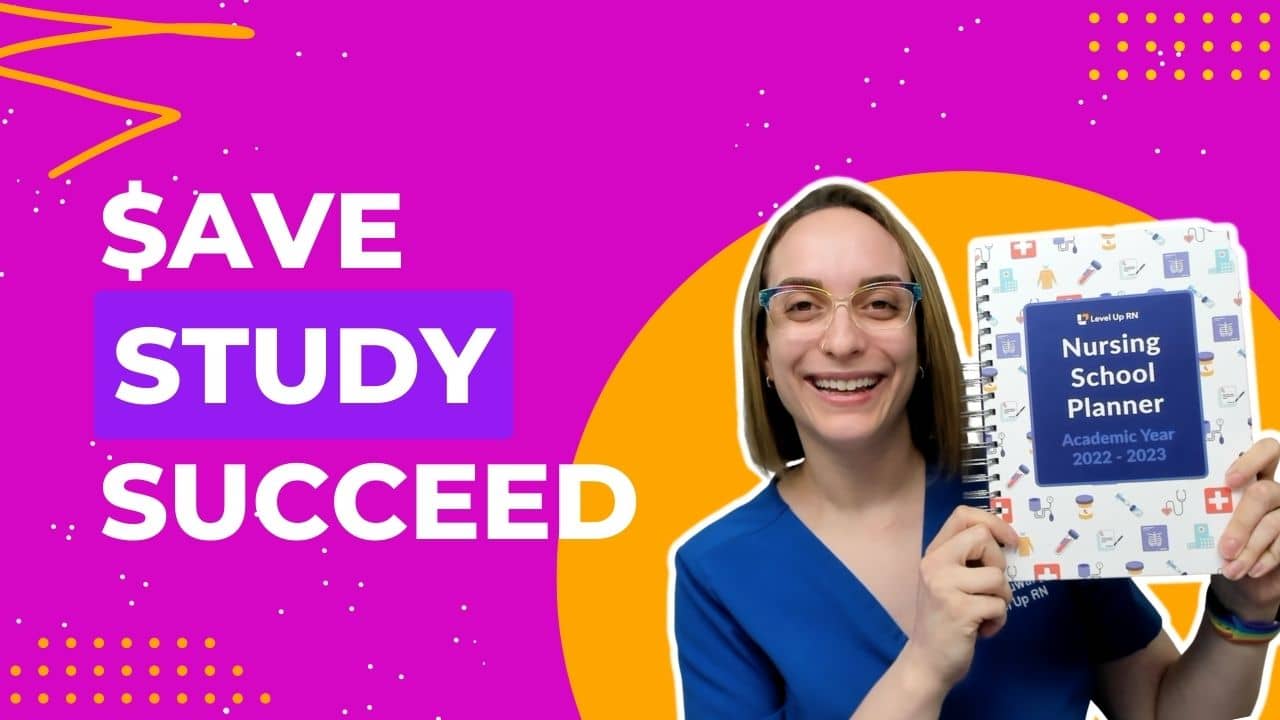 Save, Study, Succeed - Meris holding a planner