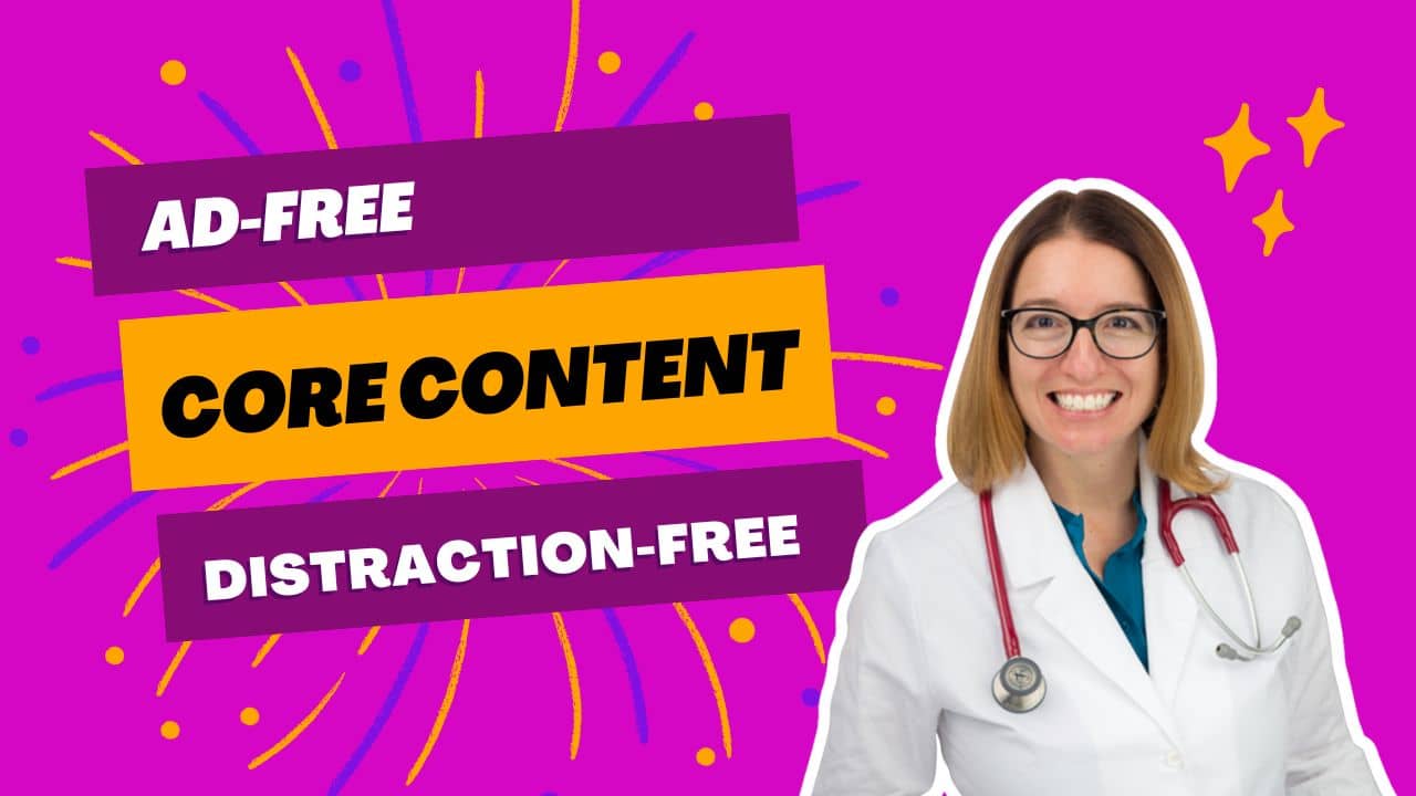 Ad-Free Core Content, Distraction Free