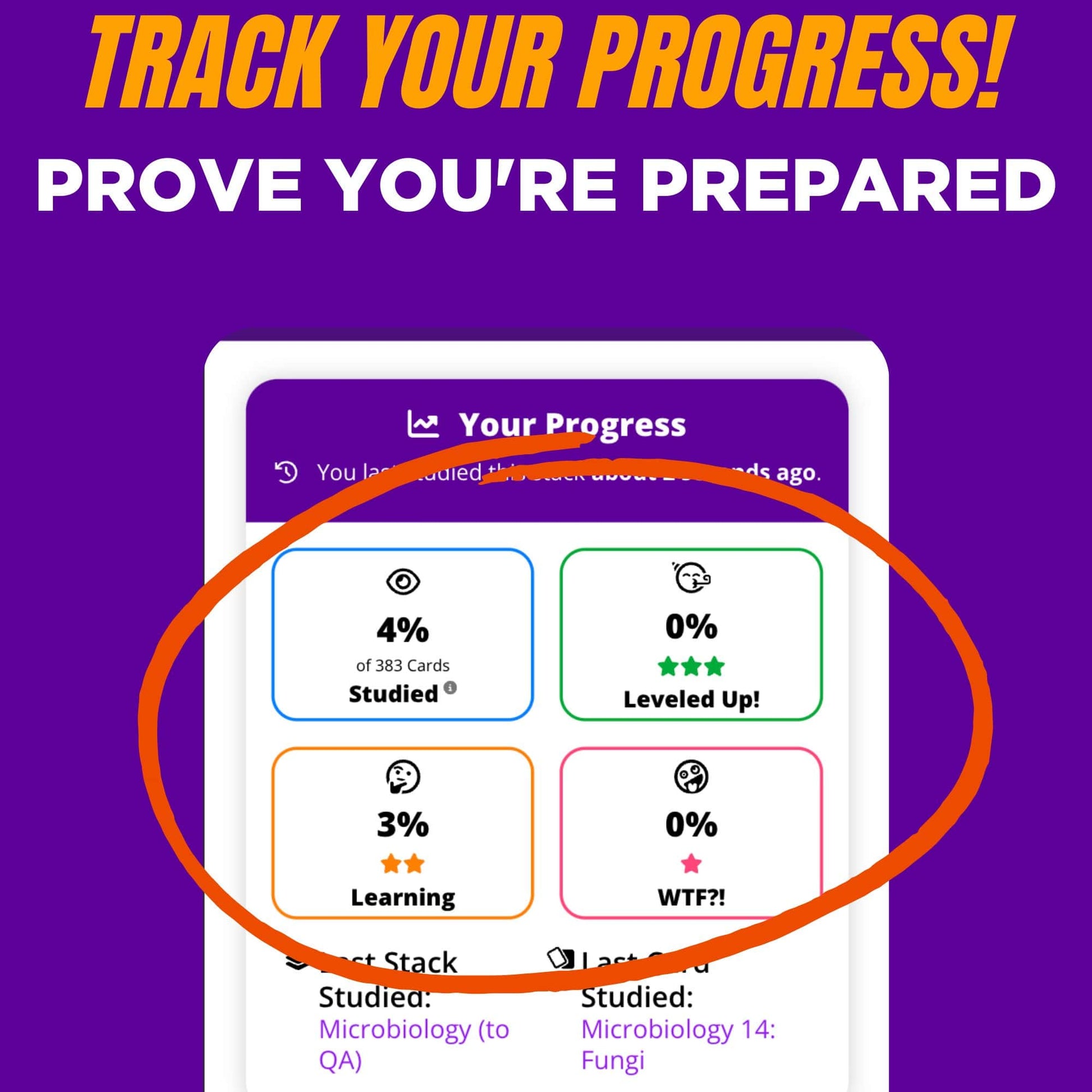 track your progress and prove you've prepared