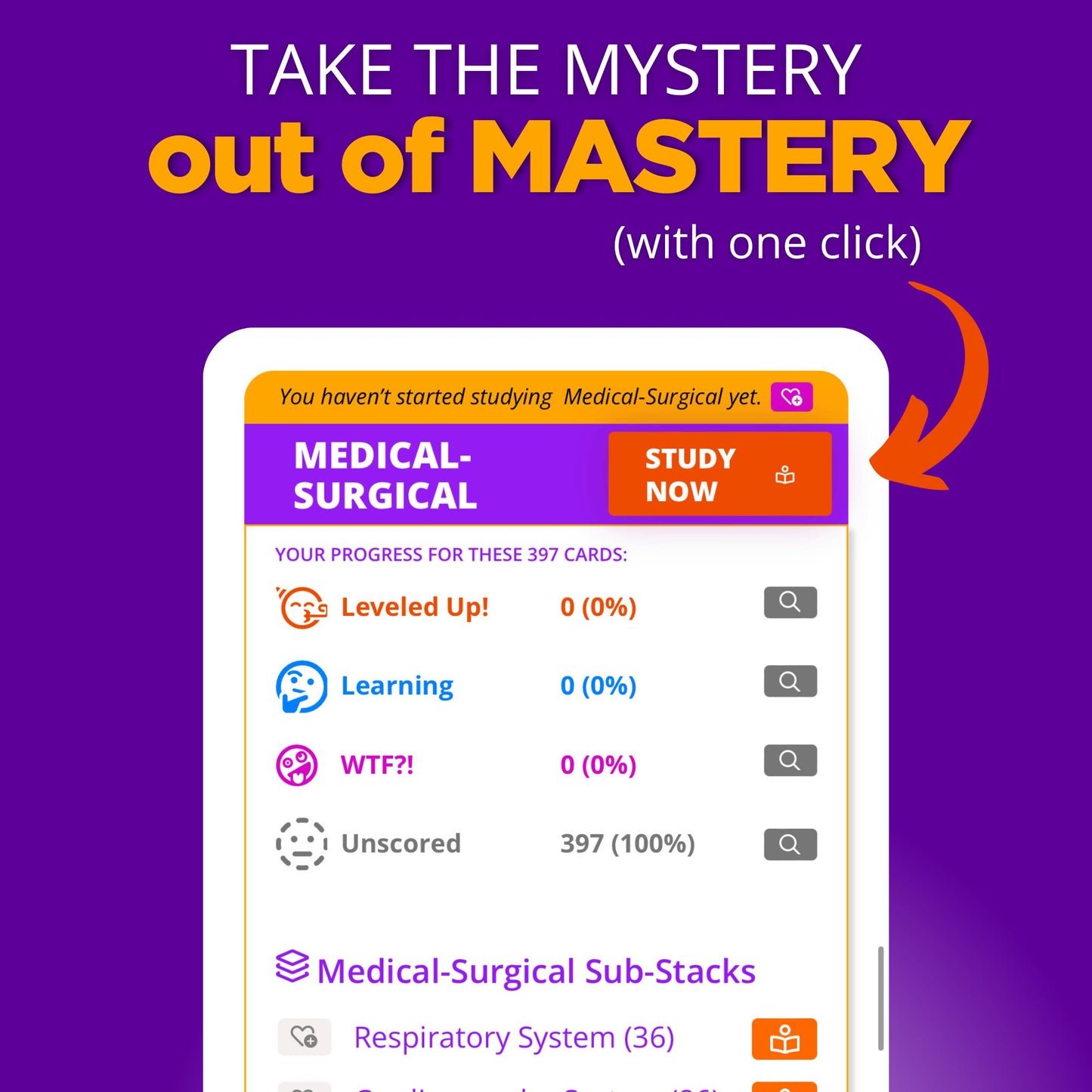 take the mystery out of mastery with one click