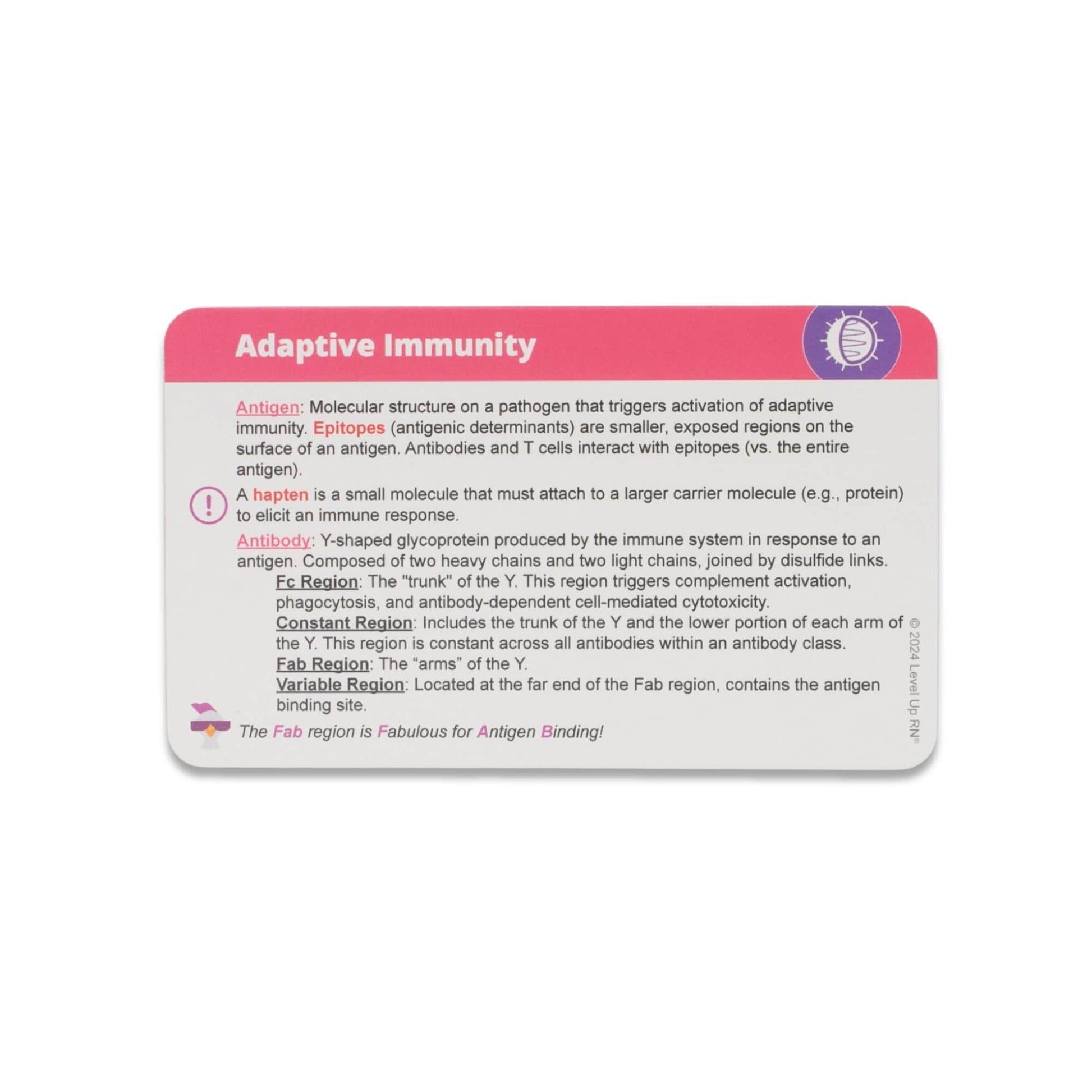 adaptive immunity card back