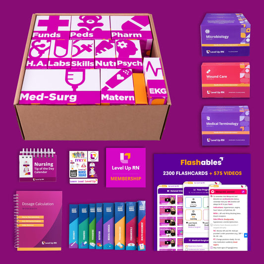 The Comprehensive Nursing Collection - with Flashables and Membership - Flashcards Bundle - LevelUpRN