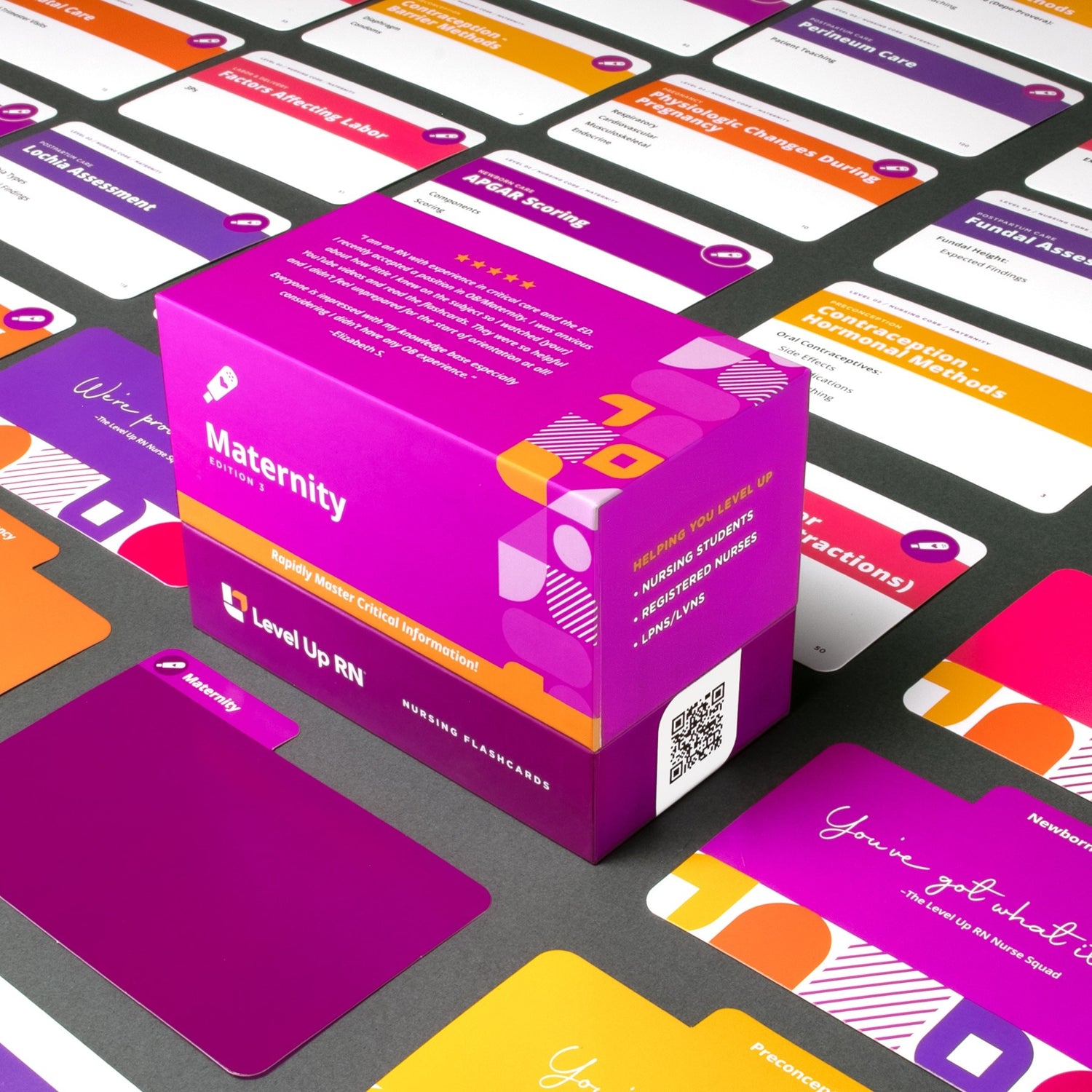 flatlay view of Maternity Nursing - Flashcards