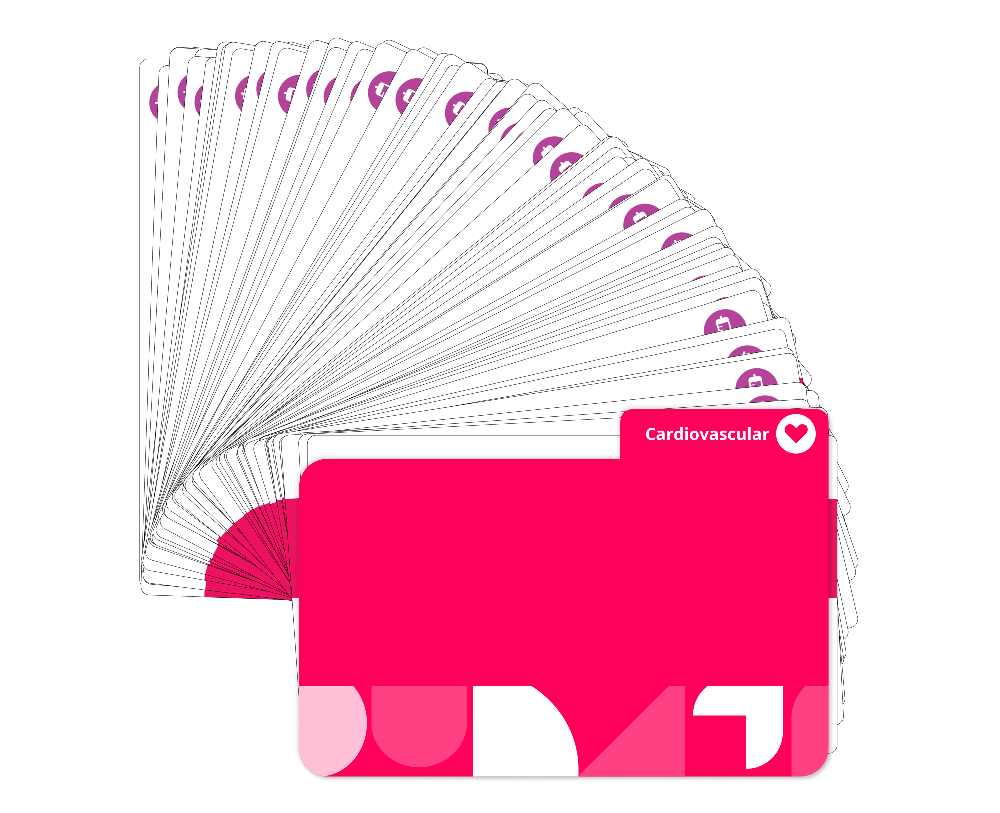 Cardiovascular system Medical-Surgical Nursing flashcards fanned display with red cover