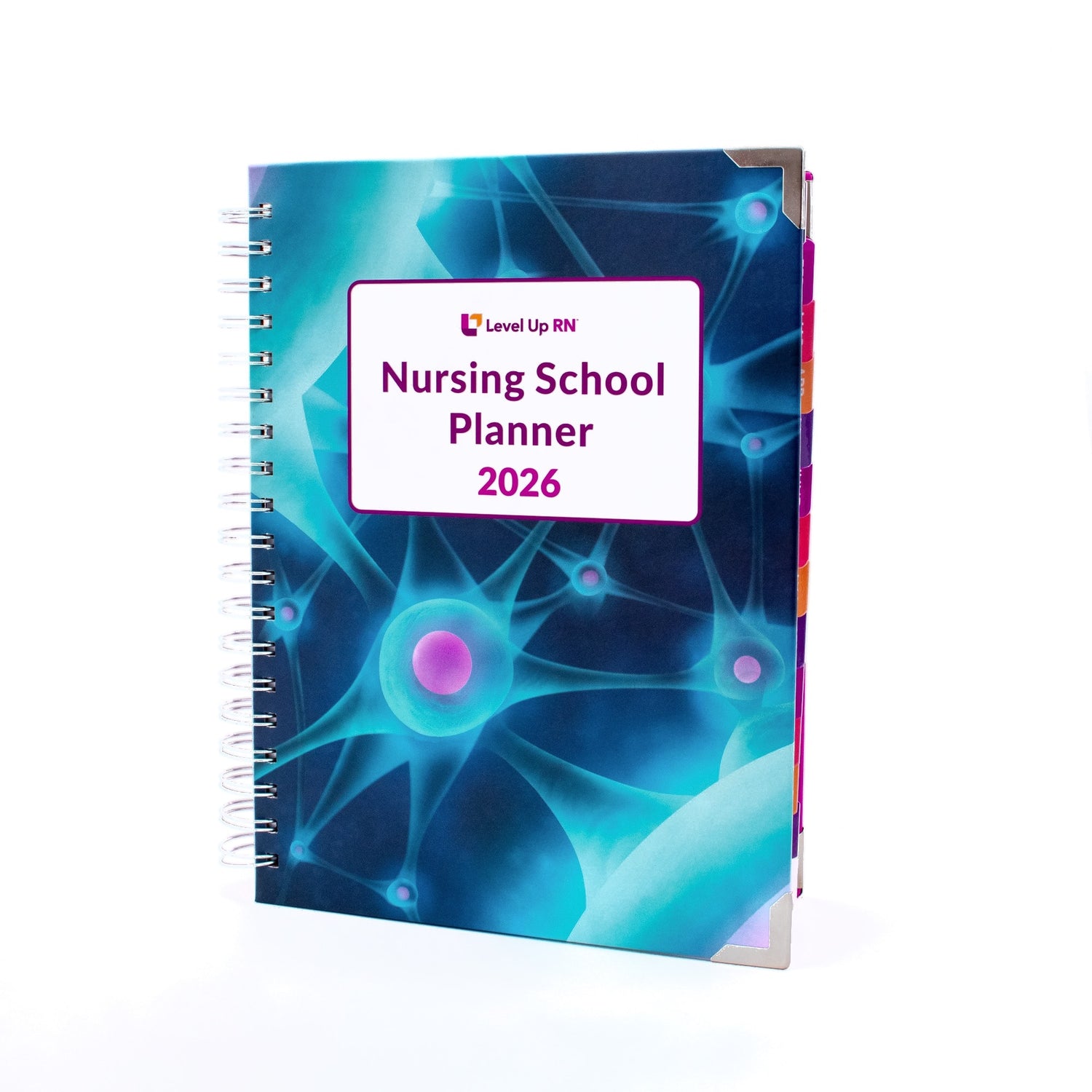 Nursing school planner for 2026 with a blue and purple design on a white background