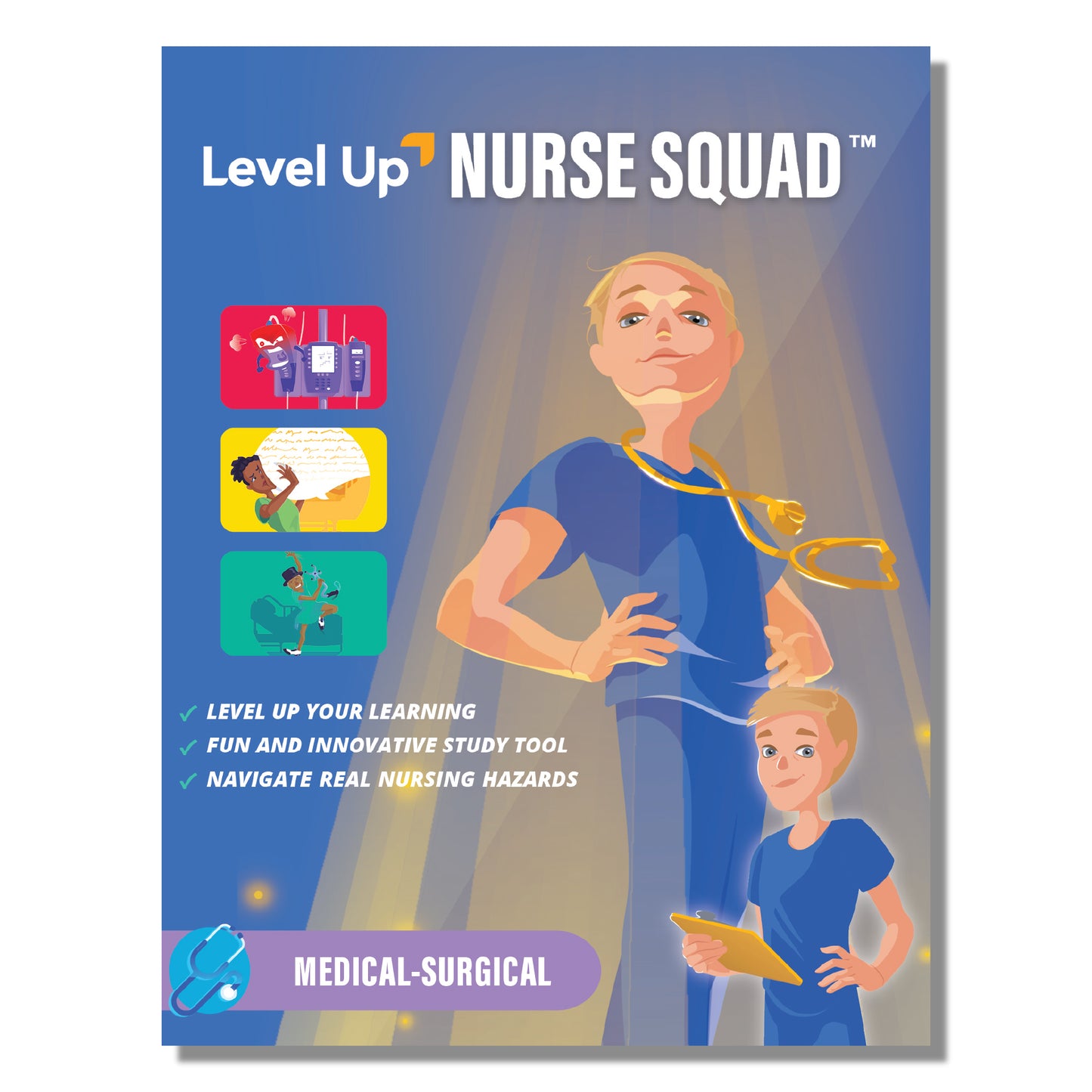 Level Up Nurse Squad - Fab Four - Card Game Bundle from Level Up RN: NSMed-Surg-100