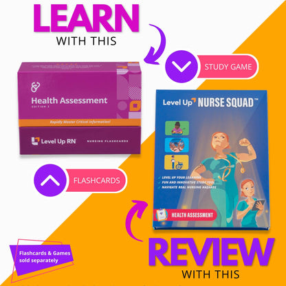 Learn with the flashcards, review with the study game (sold separately)