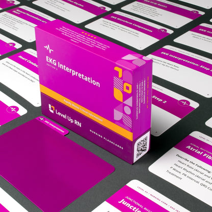 flatlay view of EKG Interpretation - Nursing Flashcards