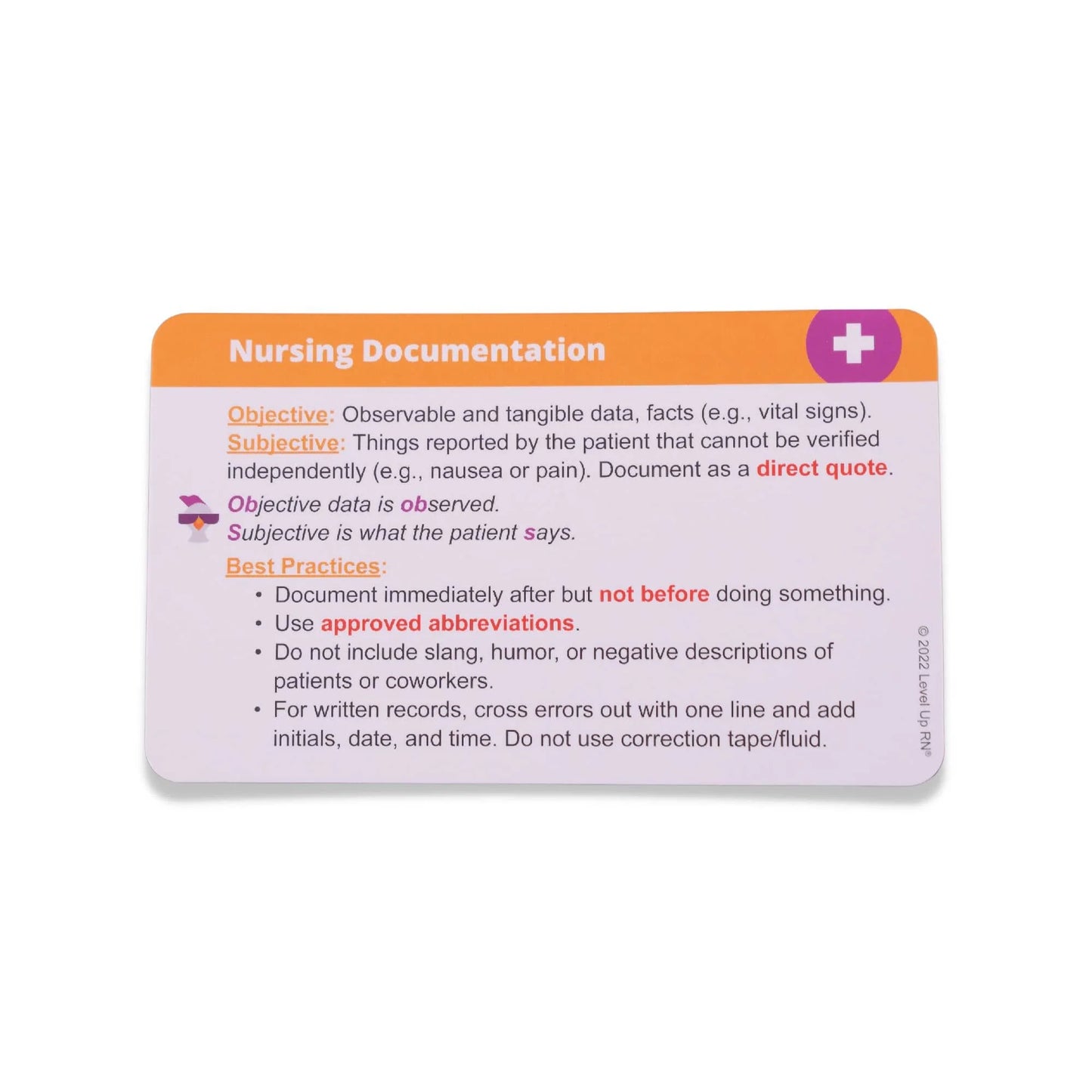 card back view of Fundamentals of Nursing - Flashcards