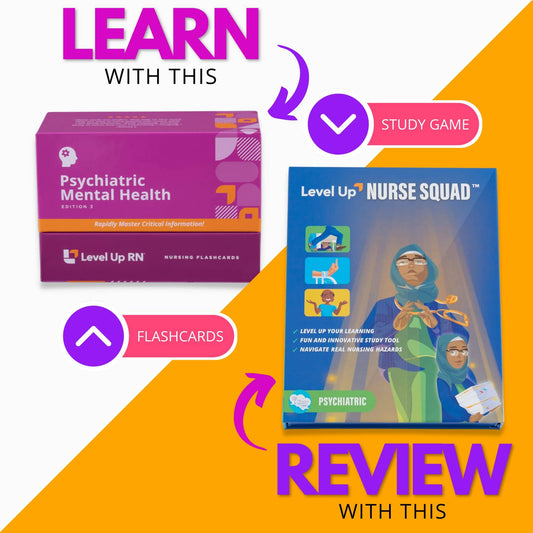 Learn with the flashcards, review with the study game