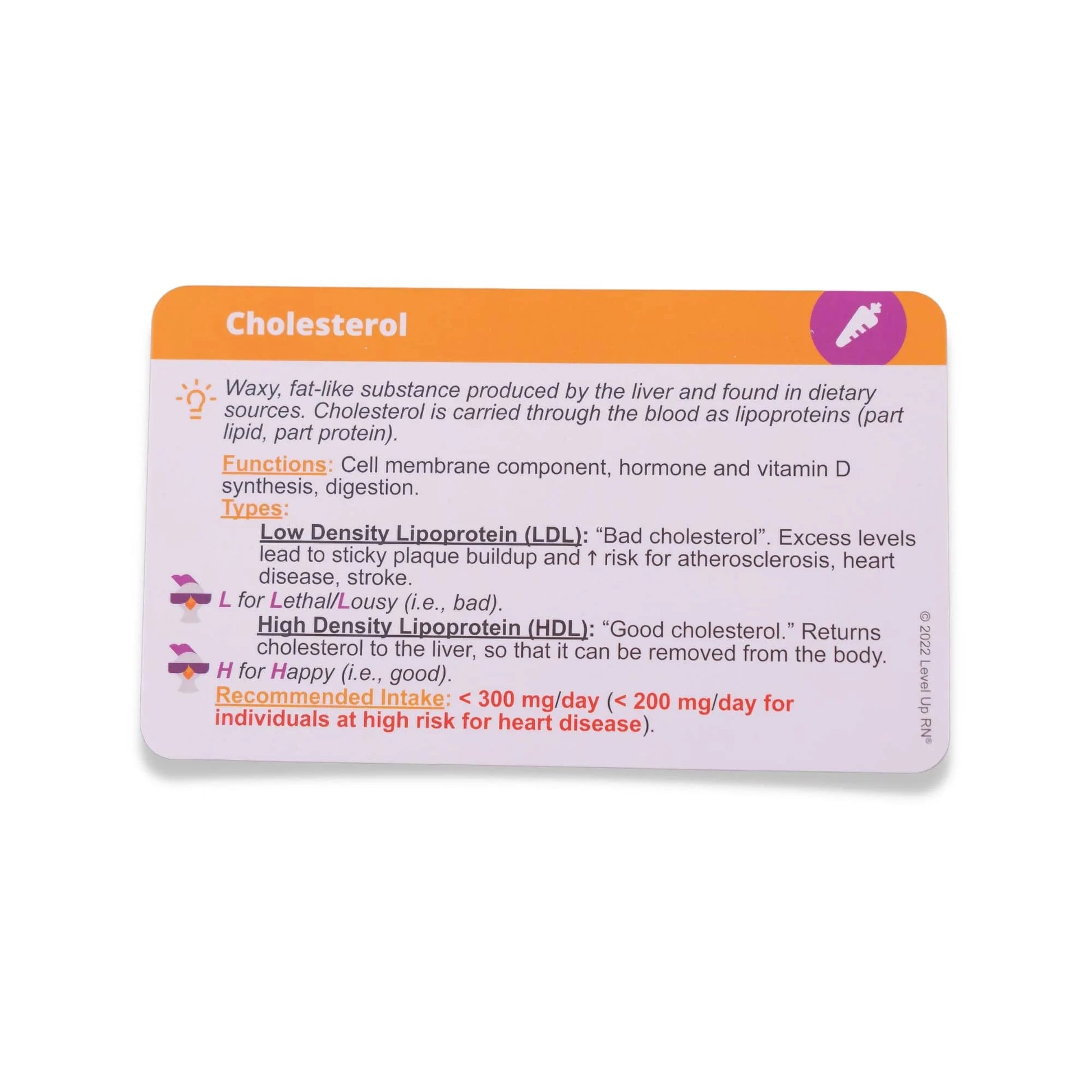 card back view of Nutrition Essentials - Nursing Flashcards