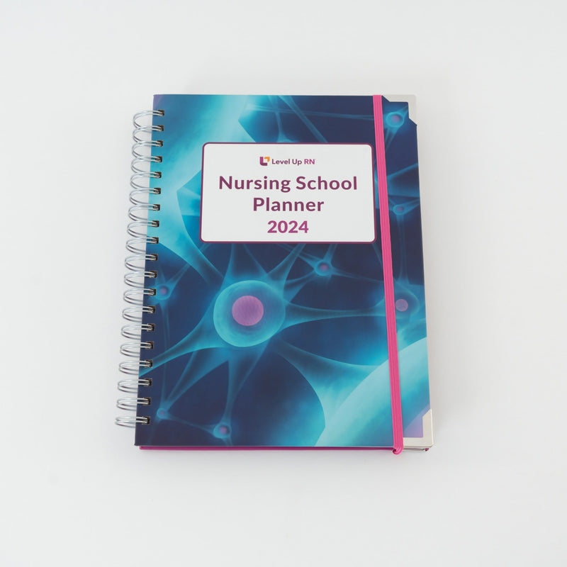 Nursing School Study Planner LevelUpRN   Planner5 2024 Frontview 800x 